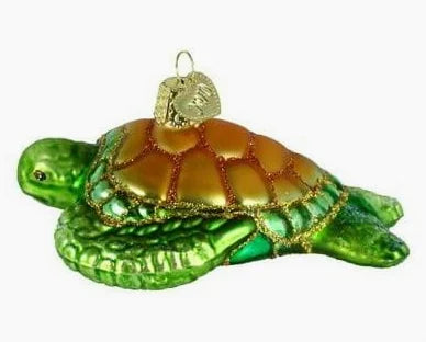 Old World Christmas Ornament GREEN SEA TURTLE
