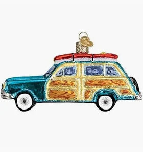 Old World Christmas Ornament SURF'S UP WAGON
