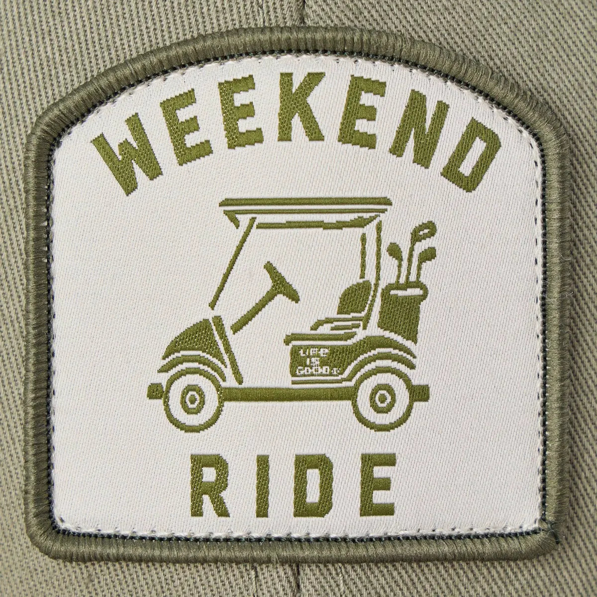 Life is Good Trucker Rope Hat Weekend Ride MOSS GREEN