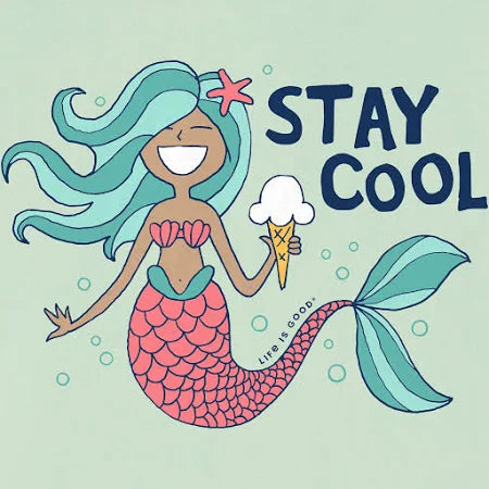 Life is Good Kids SS Crusher Stay Cool SAGE GREEN
