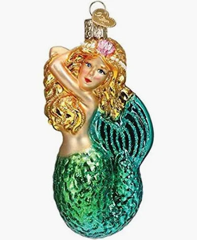 Old World Christmas Ornament SEASHELL MERMAID