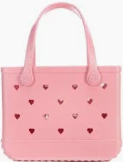 Bogg Bag Bitty Bag Heart Shimmer BUBBLEGUM PINK