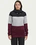 tentree W Blocked Banshee Hoodie BLACK/GREY/BURGUNDY