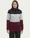 tentree W Blocked Banshee Hoodie BLACK/GREY/BURGUNDY