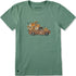 Life is Good W Crusher SS Pumpkin Patch Pickup Tee GRANITE GREEN