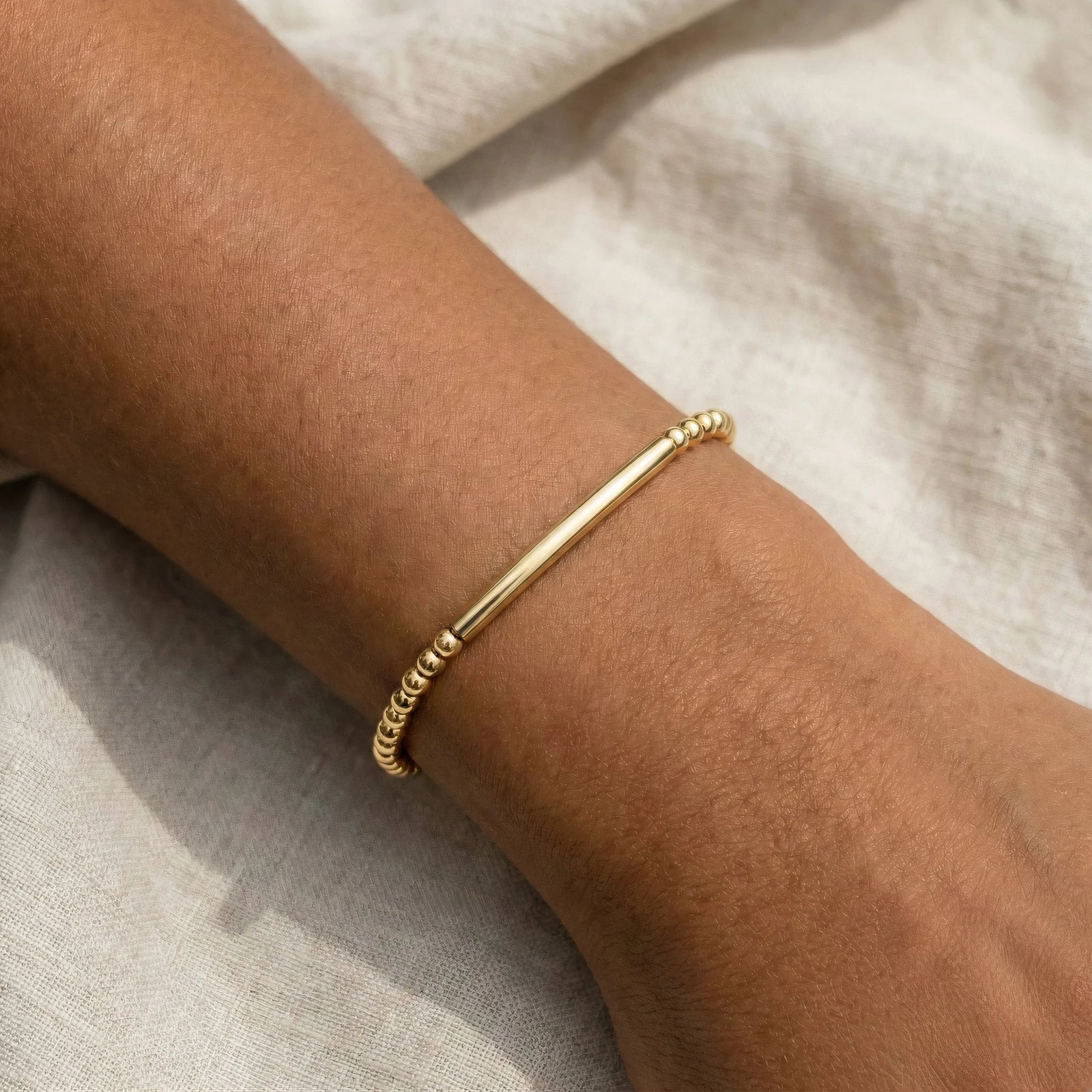 Bara Boheme Signature Jamie Beaded Gold Filled Bracelet