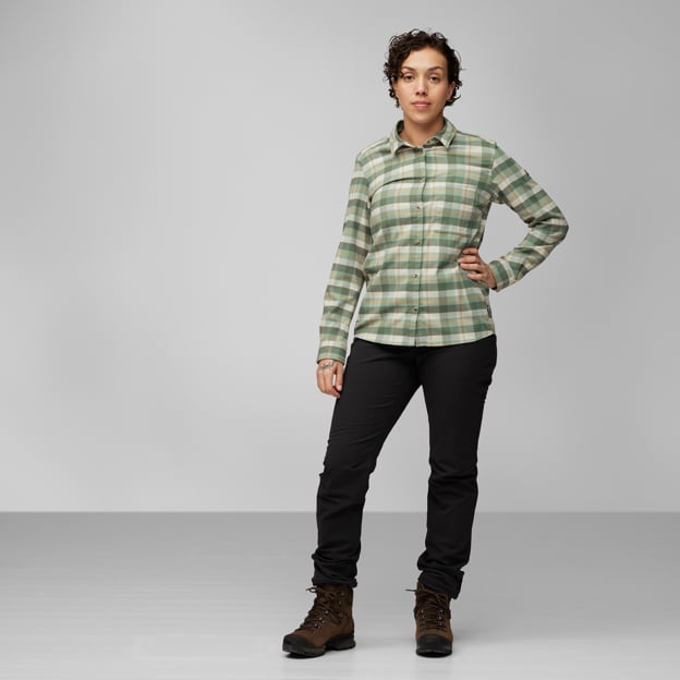Fjallraven W LS Singi Shirt PORT/PATINA GREEN
