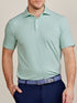 Tasc M Cloud Polo Air Stripe KIWI HEATHER / POLAR HEATHER