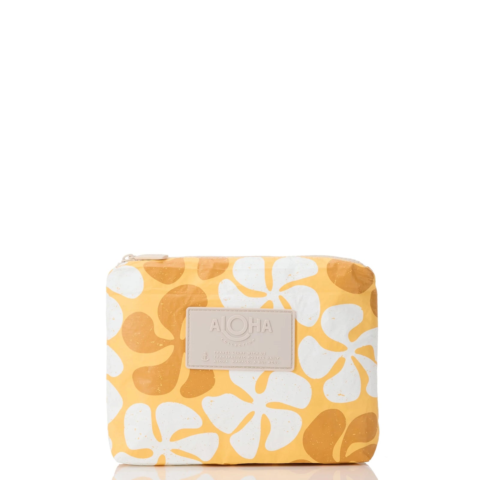 ALOHA Collection Funky Plumeria Small Pouch HONEY