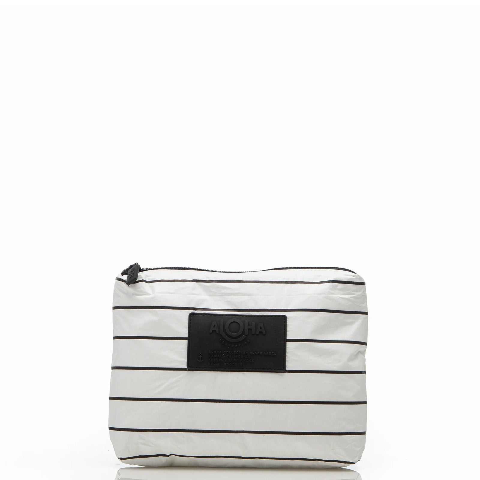 ALOHA Collection Pinstripe Small Pouch BLACK ON WHITE