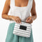 ALOHA Collection Pinstripe Small Pouch BLACK ON WHITE
