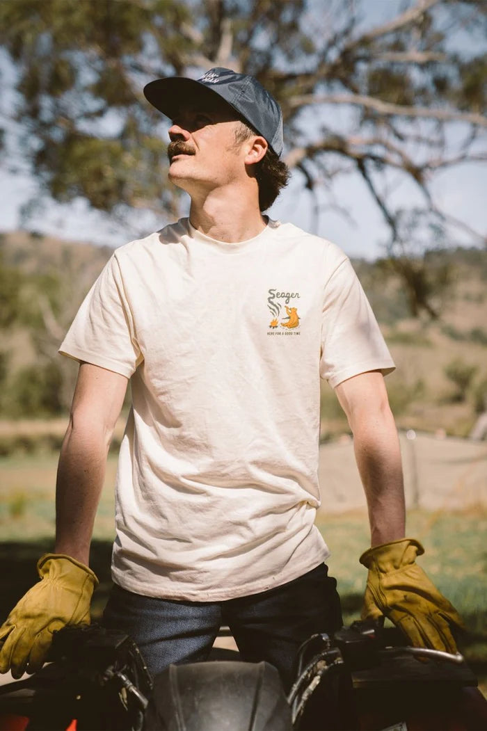 Seager M SS Smokey Tee CREAM