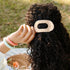 Teleties Medium Flat Round Hair Clip SOFT SURF