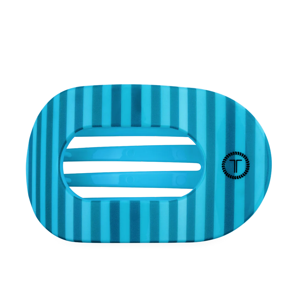 Teleties Large Flat Round Clip SPLASH ZONE
