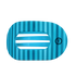 Teleties Large Flat Round Clip SPLASH ZONE