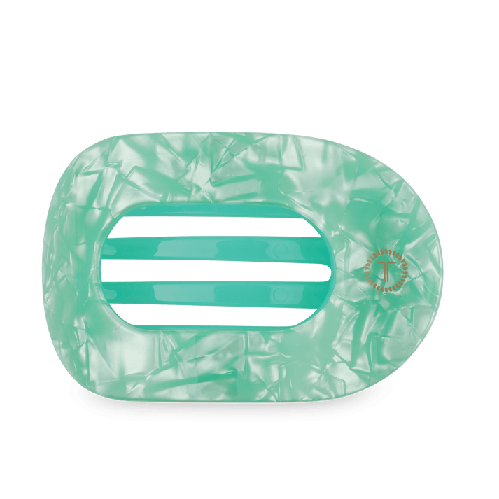 Teleties Large Flat Round Clip SPRING SPLASH