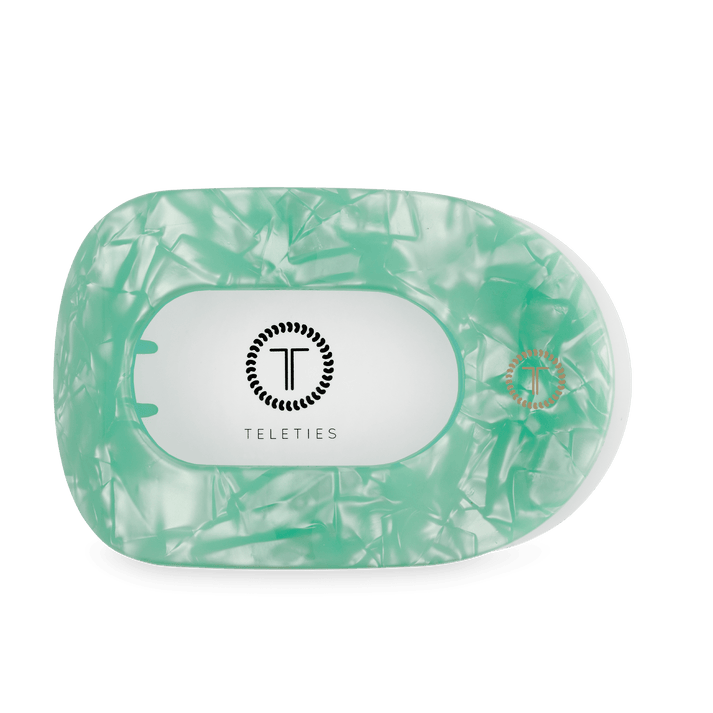 Teleties Large Flat Round Clip SPRING SPLASH