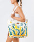 Sand Cloud Swimming Turtles Beach Tote NATURAL