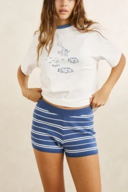 Rhythm W SS Fish Raglan Tee VINTAGE WHITE