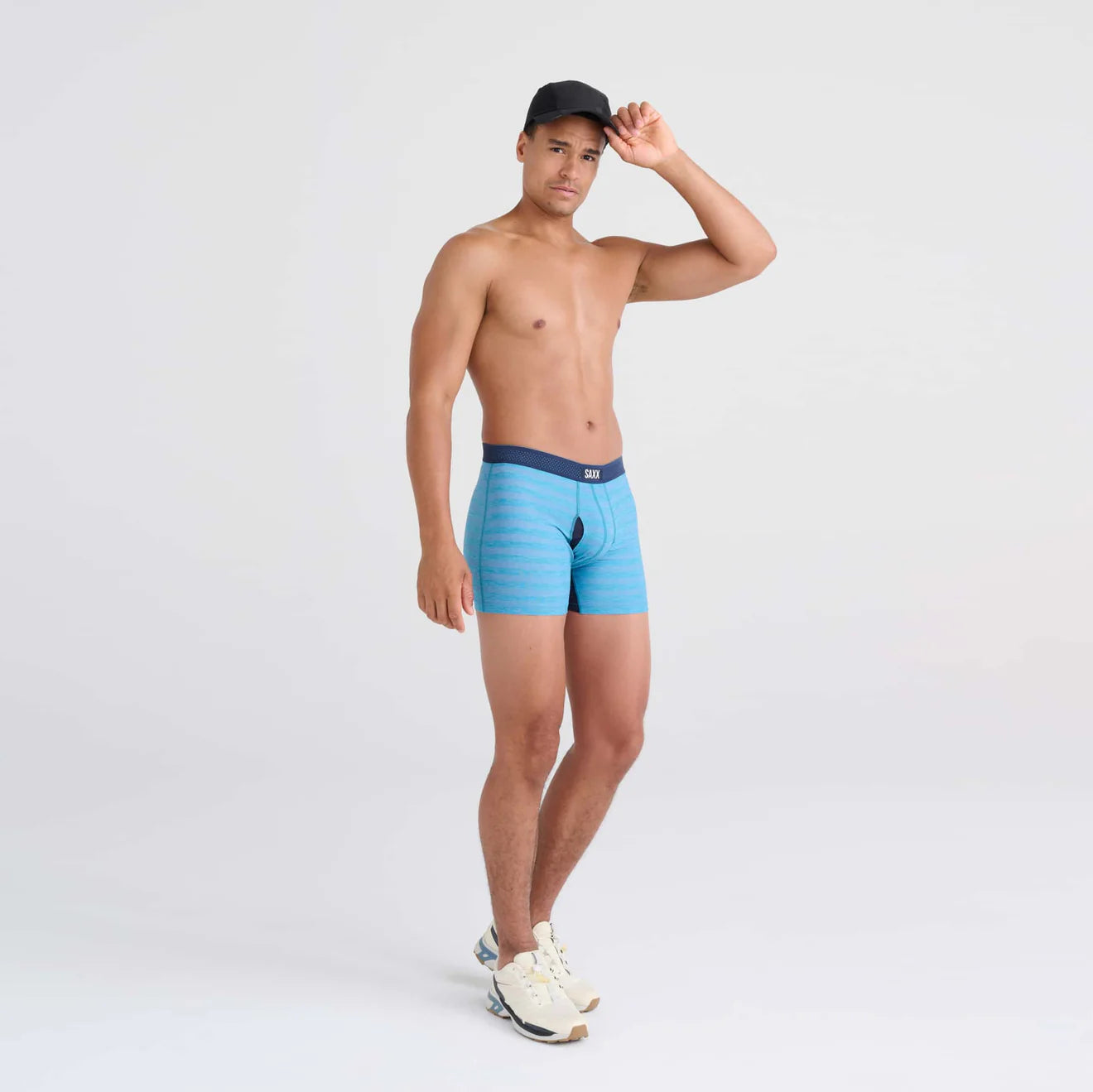 SAXX M Droptemp Boxer Cooling Mesh BLUE MOON HEATHER