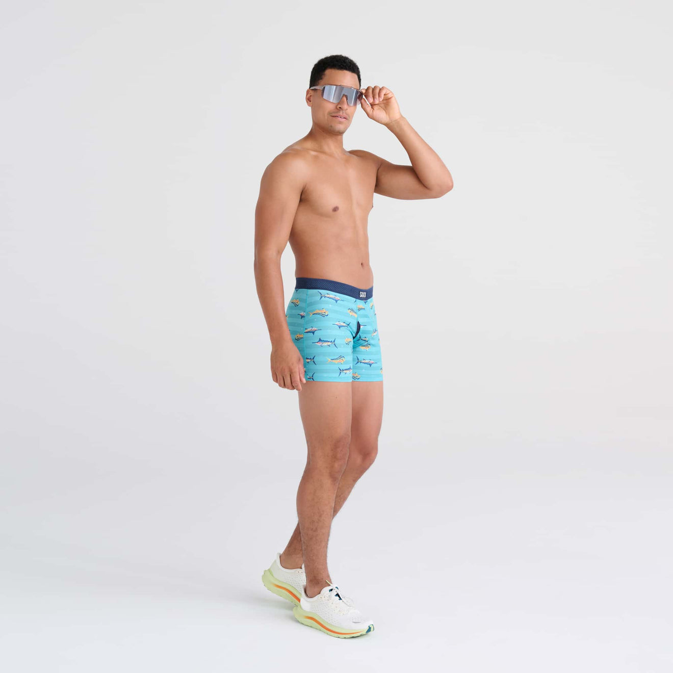 SAXX M Droptemp Boxer Cooling Mesh TROPHY CATCH TURQUOISE