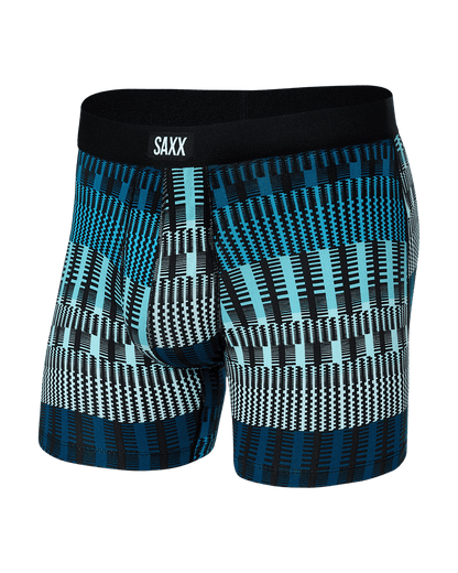 SAXX M Quest Boxer Brief FREQUENCY STRIPE-TEAL