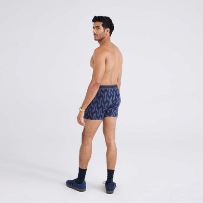 SAXX M Quest Boxer Brief IKAT CHEVRON-DEEP NAVY