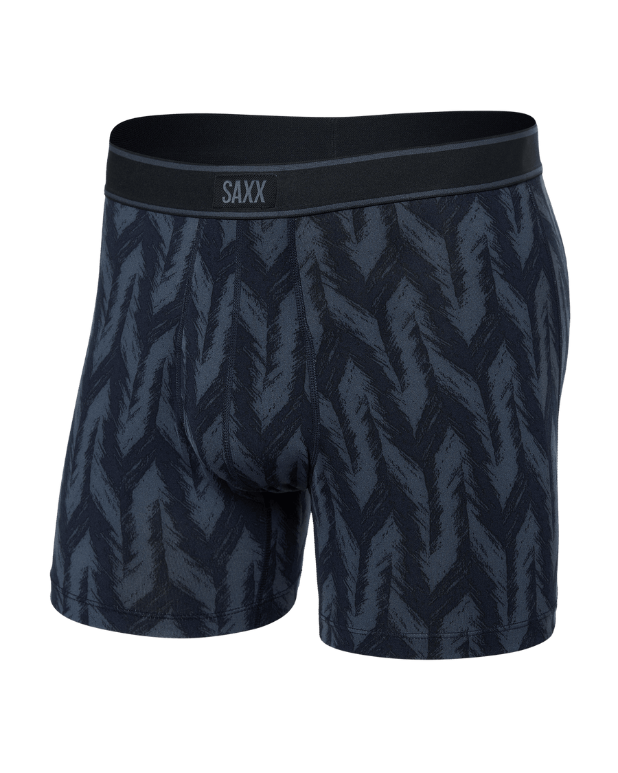 SAXX M Quest Boxer Brief IKAT CHEVRON-DEEP NAVY