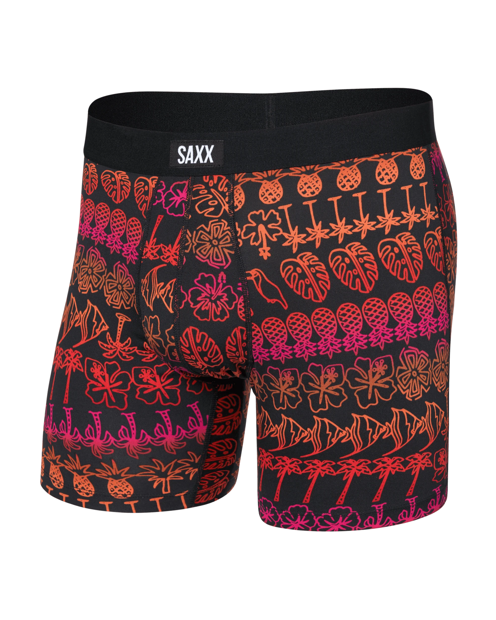SAXX M Daytripper Boxer Brief TROPICAL LINEUP - BLACK