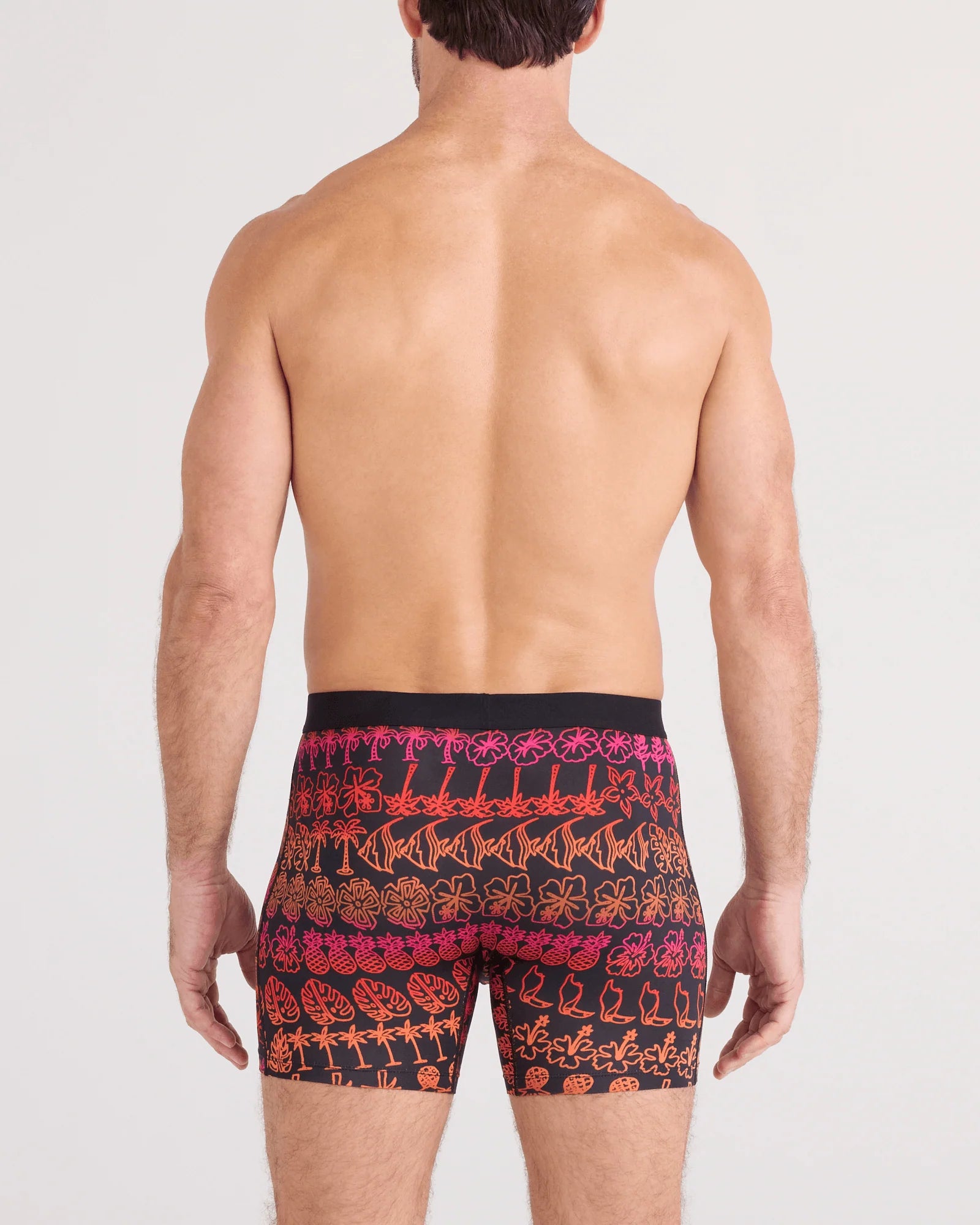 SAXX M Daytripper Boxer Brief TROPICAL LINEUP - BLACK