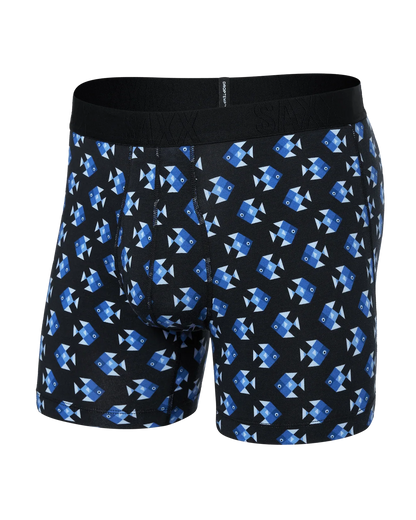 SAXX M Droptemp Boxer Cooling Mesh AQUATIC CHECK BLACK