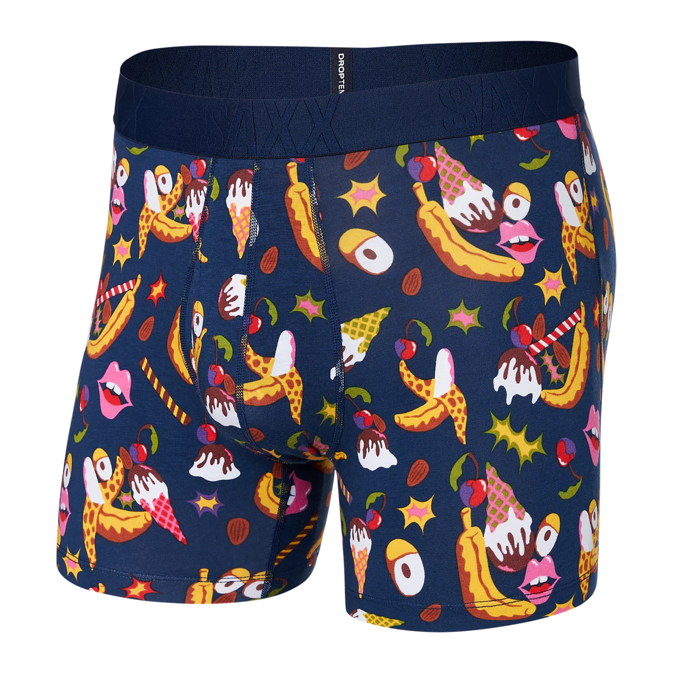 SAXX M Droptemp Boxer Cooling Mesh BANANA SPLIT NAVY