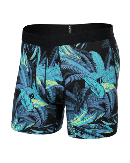 SAXX M Droptemp Cooling Cotton Boxer TROPICAL JUNGLE BLUE