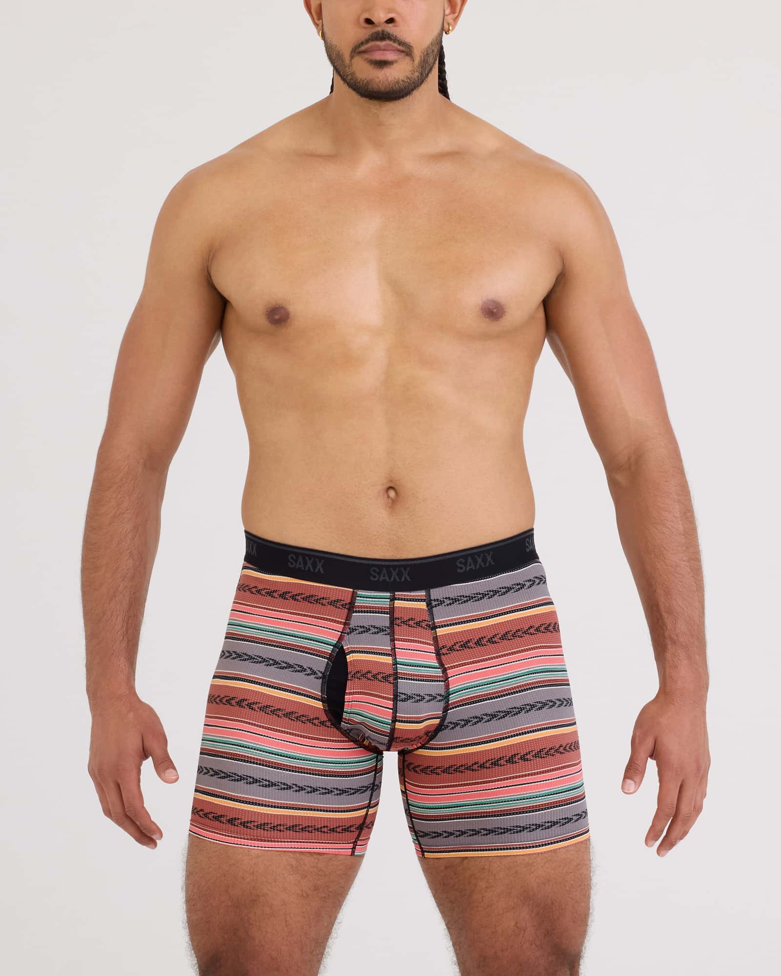 SAXX M Quest Boxer Brief GLOBETREKKER STRIPE MULTI
