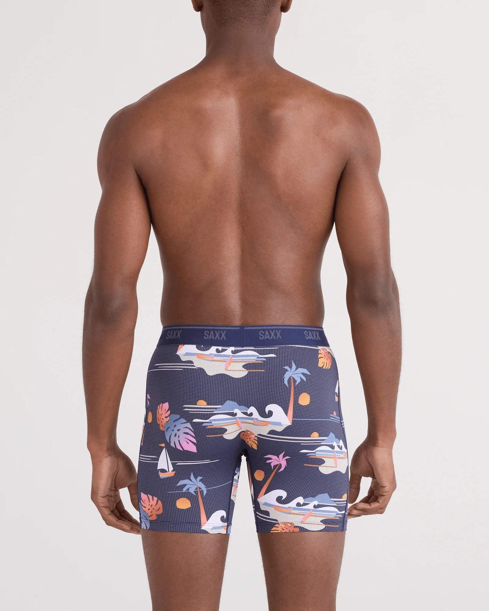 SAXX Quest Quick Dry Mesh Boxer Brief SUNNY ADVENTURE MARITIME