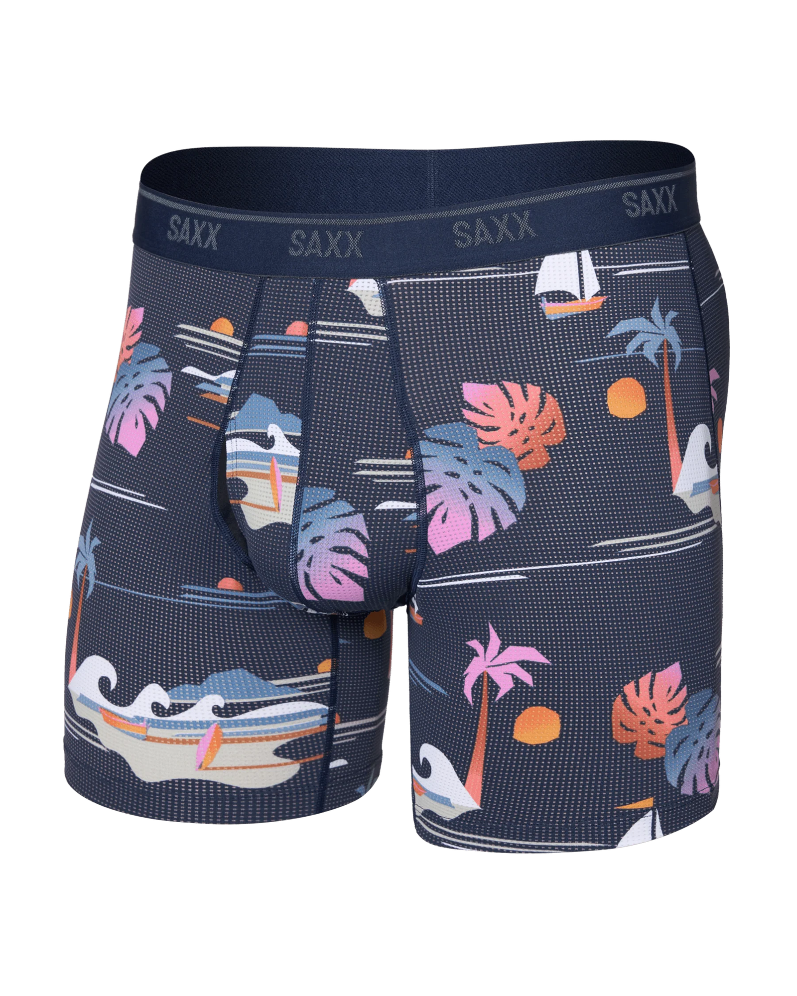 SAXX Quest Quick Dry Mesh Boxer Brief SUNNY ADVENTURE MARITIME