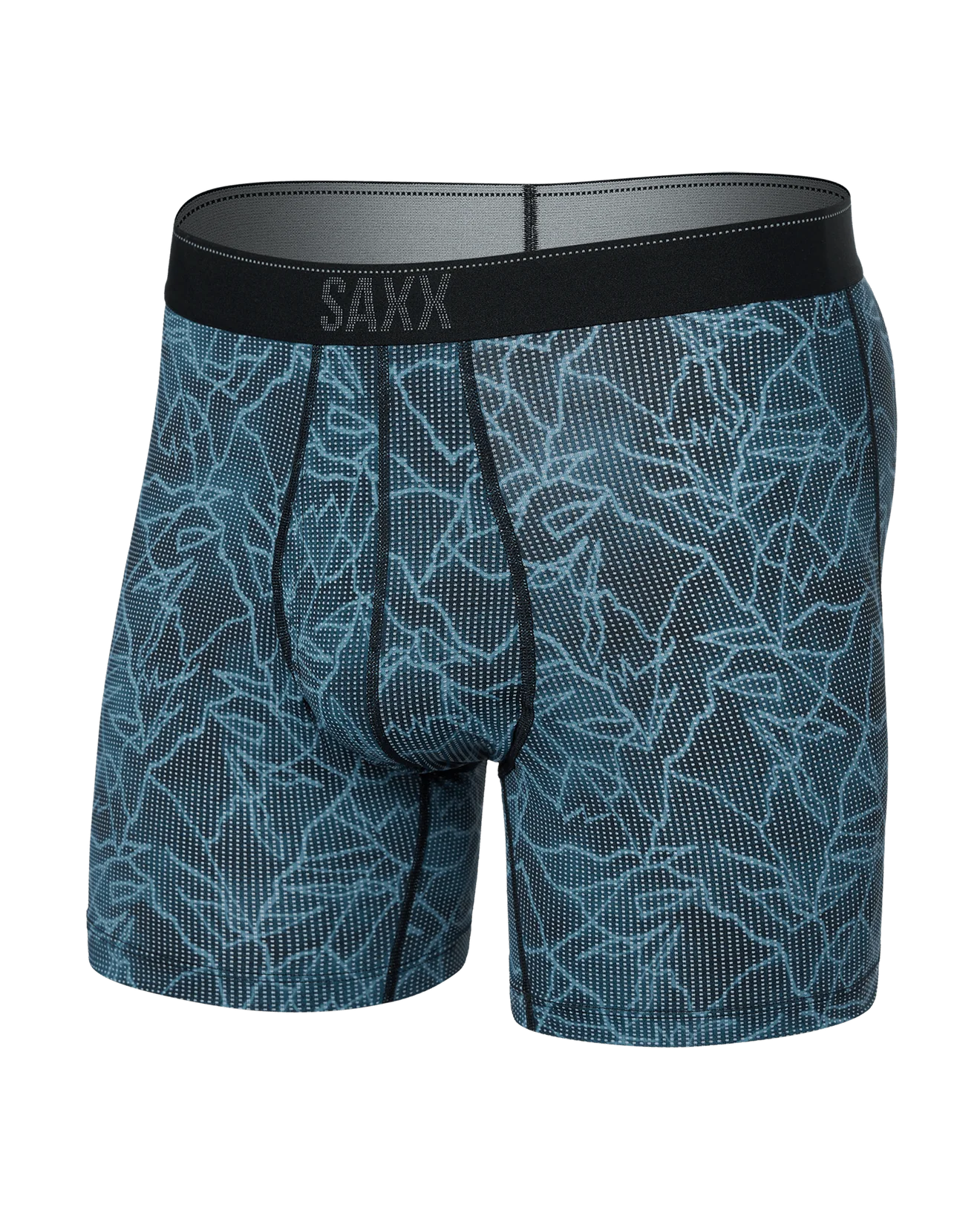 SAXX Quest Quick Dry Mesh Boxer Brief SKETCHY MTN BLACK