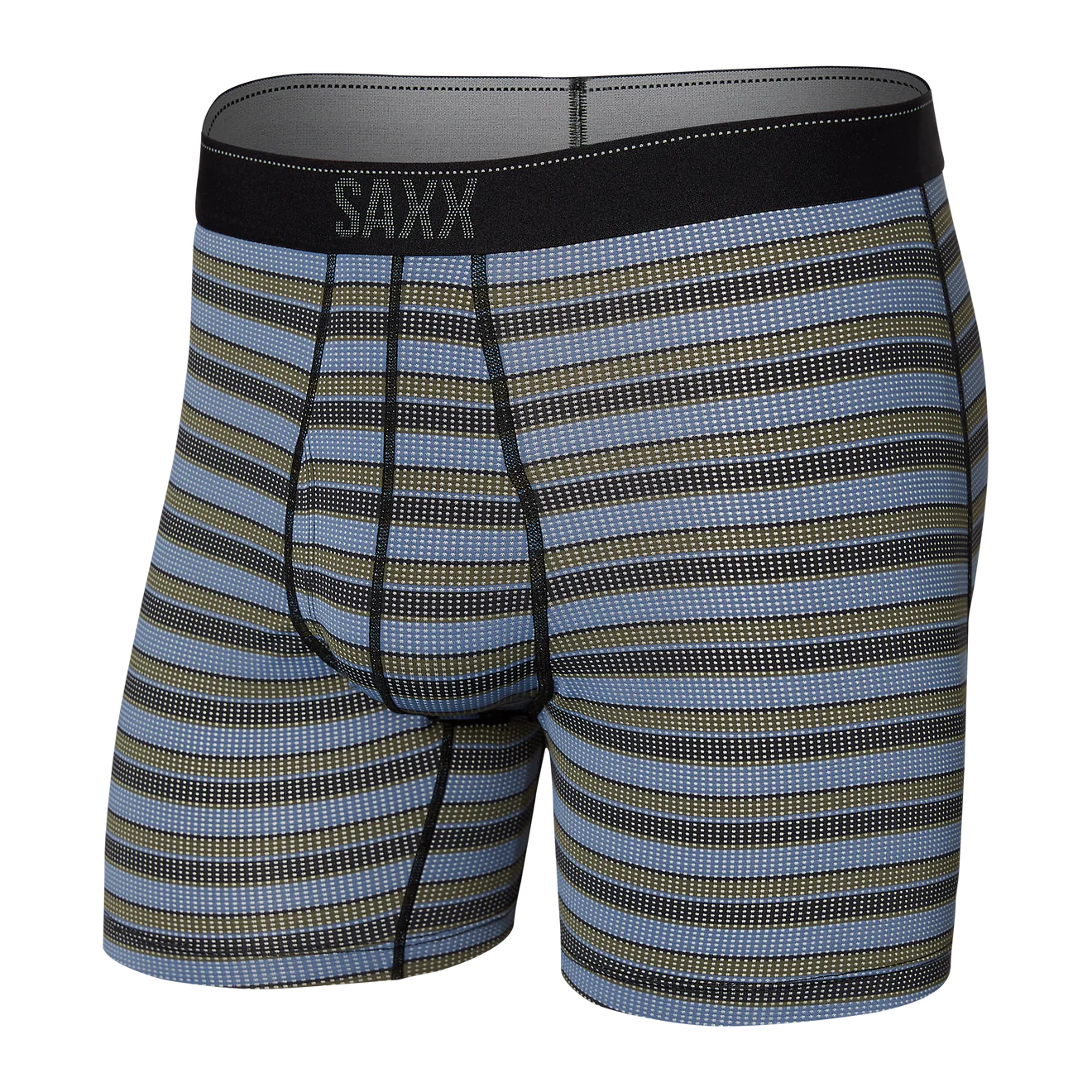 SAXX M Quest Boxer Brief Fly SOLAR STRIPE TWILIGHT