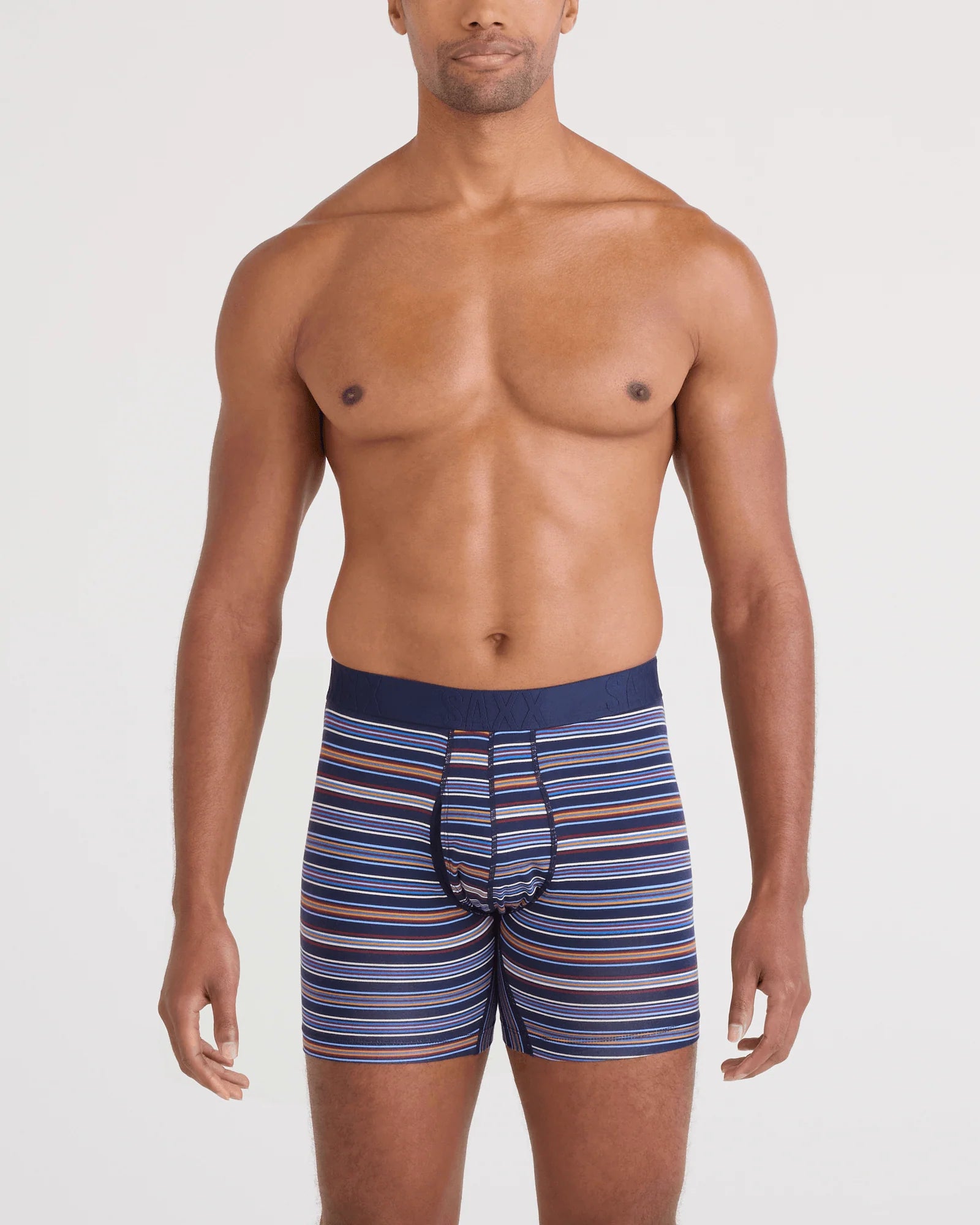 SAXX M Droptemp Cooling Cotton Boxer VIVID STRIPE MARITIME