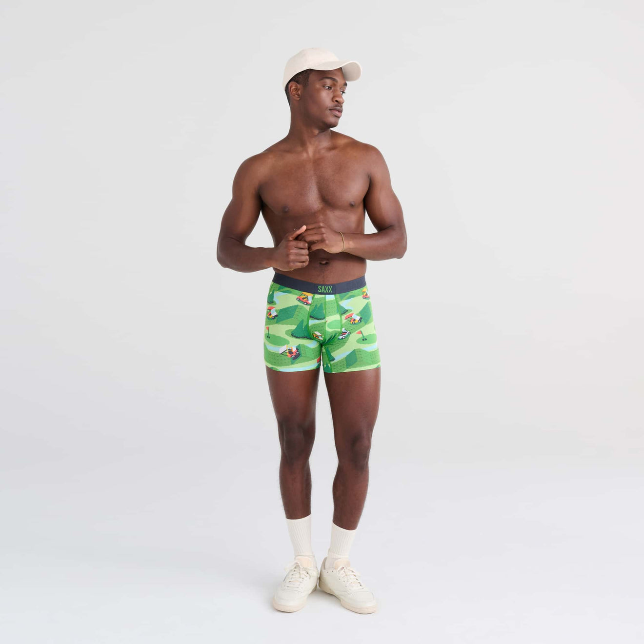 Saxx M Vibe Boxer Brief EXCITE CART GREEN