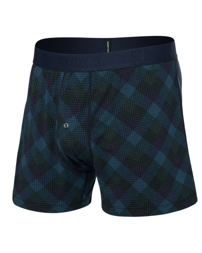 SAXX M Droptemp Cool Sleep Boxer BISON CHECK MARITIME