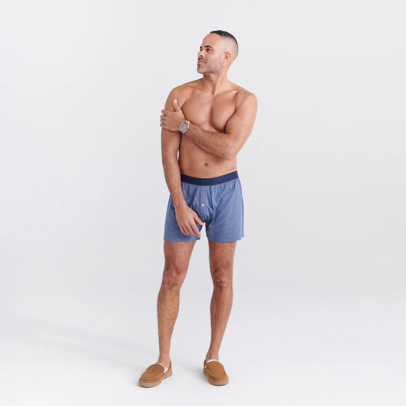 SAXX  M DropTemp Cooling Sleep  Boxer HEATHER DENIM