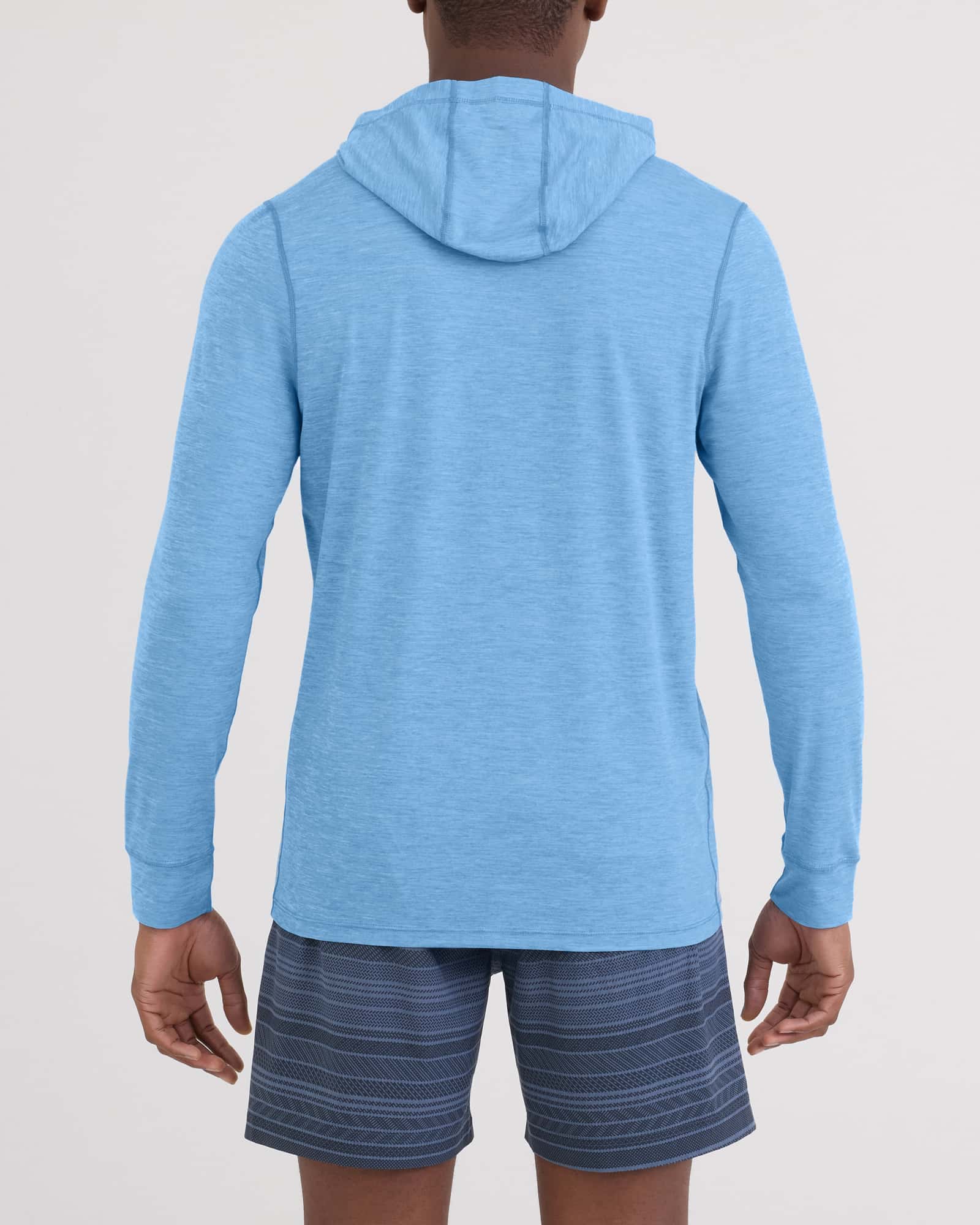 SAXX M DT All Day Cooling Hoodie TRANQUIL BLUE HEATHER