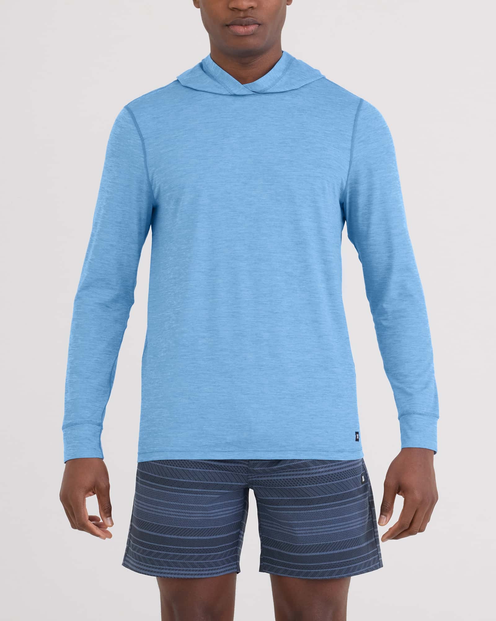 SAXX M DT All Day Cooling Hoodie TRANQUIL BLUE HEATHER