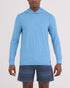SAXX M DT All Day Cooling Hoodie TRANQUIL BLUE HEATHER