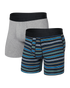 SAXX DropTemp Boxer Brief 2Pack VIVID STRIPE / DK GREY HEATHER