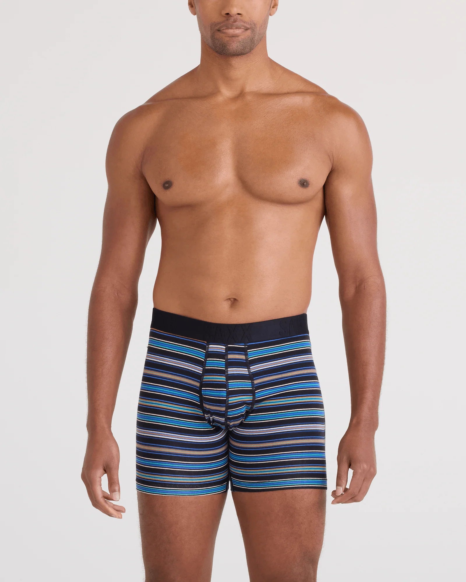 SAXX DropTemp Boxer Brief 2Pack VIVID STRIPE / DK GREY HEATHER