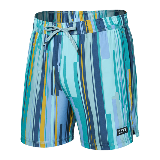 SAXX M Oh Buoy 2N1 Volley 5" SOFTSTRIPE AQUASPLASH