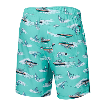 SAXX M Oh Buoy 2N1 Volley 7" SHARKSKI TURQUOISE