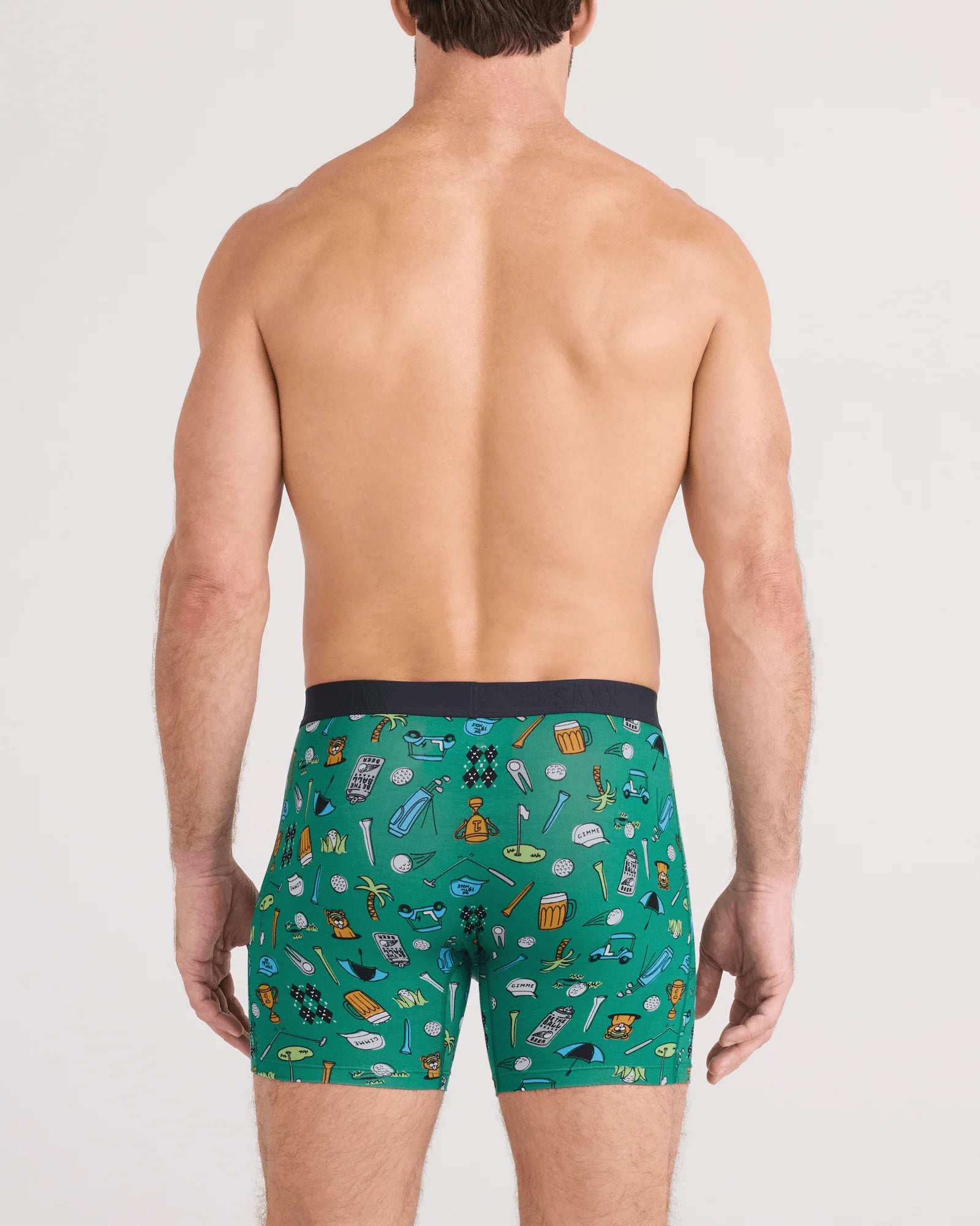SAXX M Vibe Boxer Brief FAIRWAY BITS - GREEN